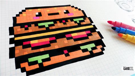 Handmade Pixel Art How To Draw Kawaii Big Mac Pixelart Pixel Art