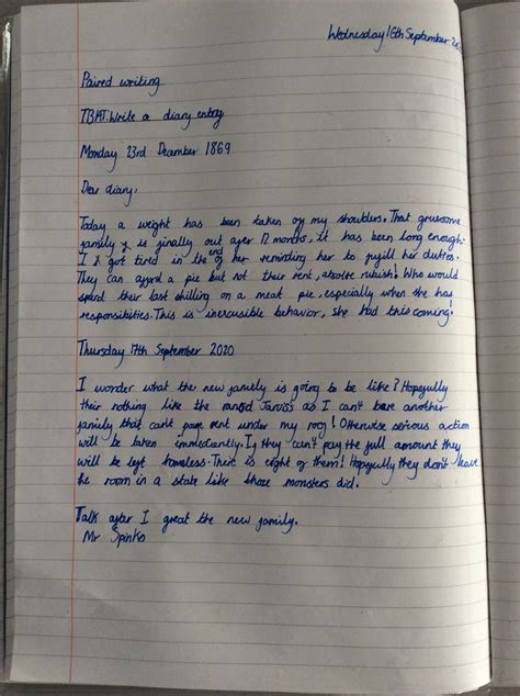 diary-entries-in-year-6-kemsley-primary-academy