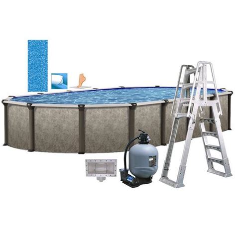 Epic 15x30 X 52 Oval Above Ground Pool Package In The Swim