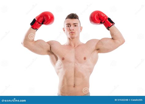 Boxer Flexing Biceps Stock Photo Image Of Strength Body 51532248