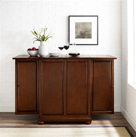 Crosley Furniture Alexandria Expandable Top Bar Cabinet Vintage