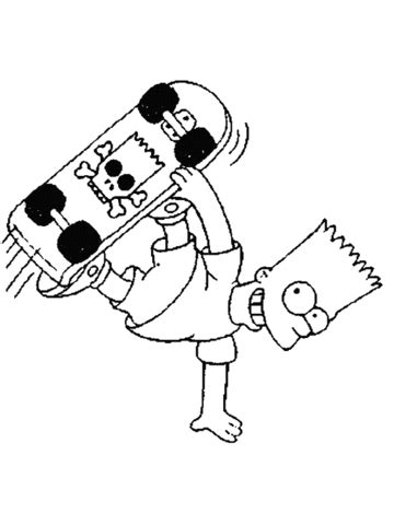 Kleurplaten Kleurplaat Skateboard