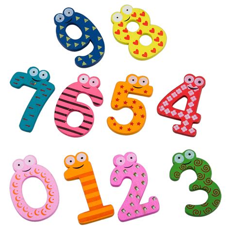 Szs Hot Colourful Wooden Magnetic Numbers Fridge Magnet Toynumbers