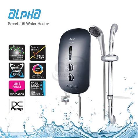 Alpha Smart 18i Instant Water Heater Dc Pump