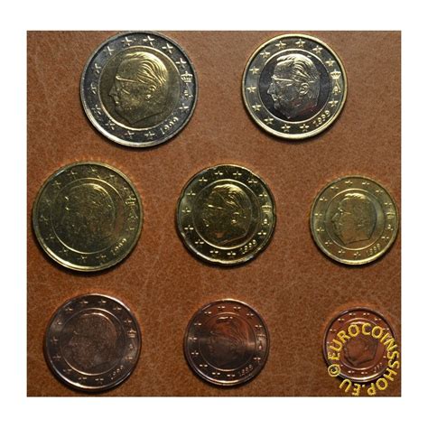 Eurocoin Eurocoins Set Of 8 Coins Belgium 1999 Unc