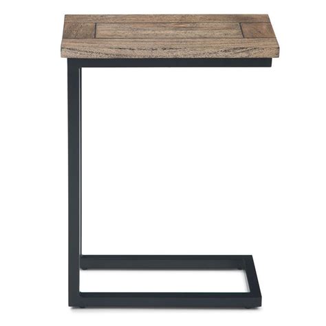 Skyler Solid Wood C Side Table With Metal Legs Simpli Home