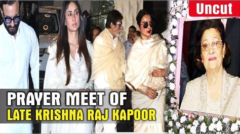 krishna raj kapoor prayer meet live updates kareena kapoor saif ali khan youtube