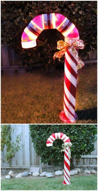 Diy Outdoor Lighted Candy Canes Outdoor Lighting Ideas