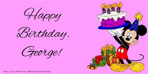 Happy Birthday George 🎂 Animation And Cake Greetings Cards For Kids