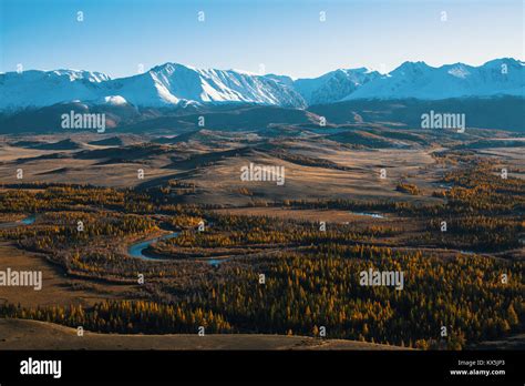 Panoramic View Of The Mountains Of Altai Chuya Ridge West Siberia