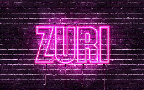 Zuri With Names Female Names Zuri Name Purple Neon Lights