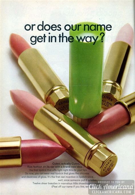 Cutex Lipstick Flips Fashion On Its Ear 1967 Click Americana