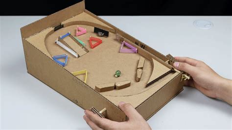How To Make A Pinball Machine With Cardboard At Home Pinball Diy