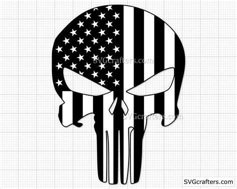 American Punisher Flag Svg Punisher Svg Punisher Skull Svg Etsy Hong Kong