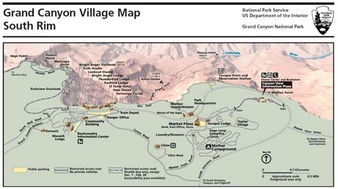Grand Canyon South Rim Village Map Online Maps Grand Canyon Map
