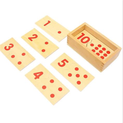 Children Wooden Montessori Math Toy Materials Number Puzzles 1 10 For