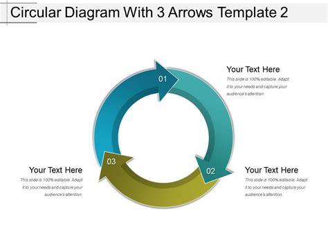 Circular Diagram With 3 Arrows Template 2 Powerpoint Show Powerpoint