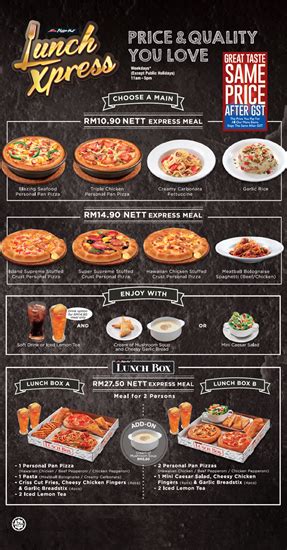 Download free game pizza hut malaysia 1.3.6 for your android phone or tablet, file size: Pizza Hut Lunch Express Promotion in Malaysia | Lunch ...