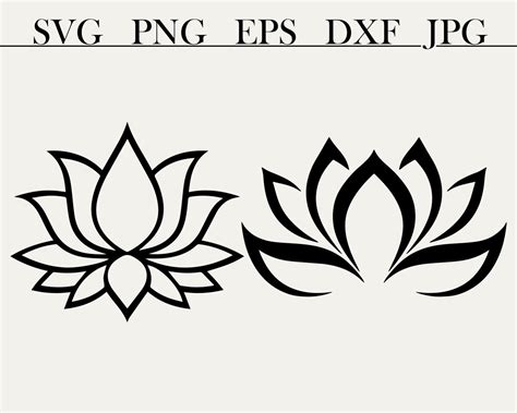 Lotus Flower Svg Flower Svg Lotus Silhouette Svg Files | Etsy