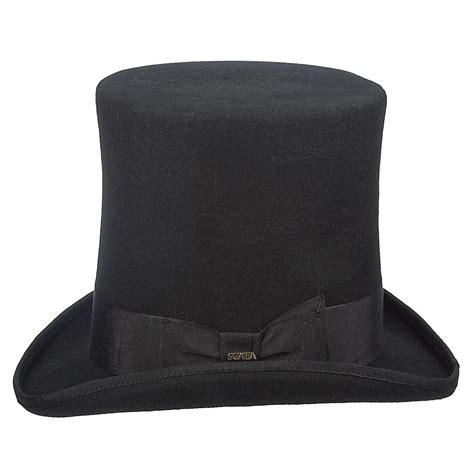 Scala Small Mens Victorian Top Hat In Black With The Scala Victorian