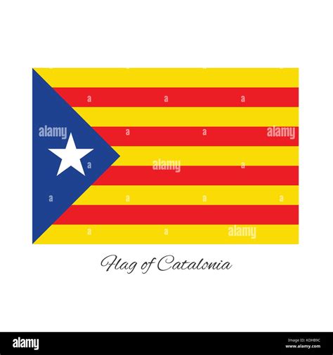 Flag Of Catalonia Isolated On White Background Vector Illustration