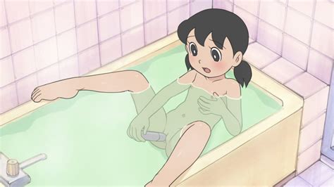 Minamoto Shizuka Doraemon Artist Request 1girl Barefoot Bathtub