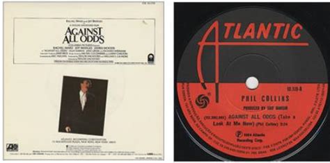 How can i just let you walk away, / just let you leave without a trace Phil Collins Against All Odds Brazilian 7" vinyl single (7 ...