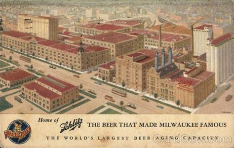 Schlitz Brewery Milwaukee Wi Postcard