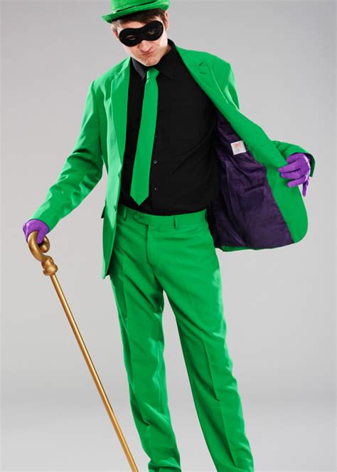 Adult Mens The Riddler Style Green Suit Costume