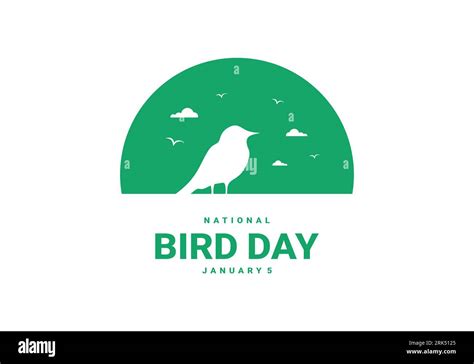 National bird day background celebrated on January 5 Stock Vector Image