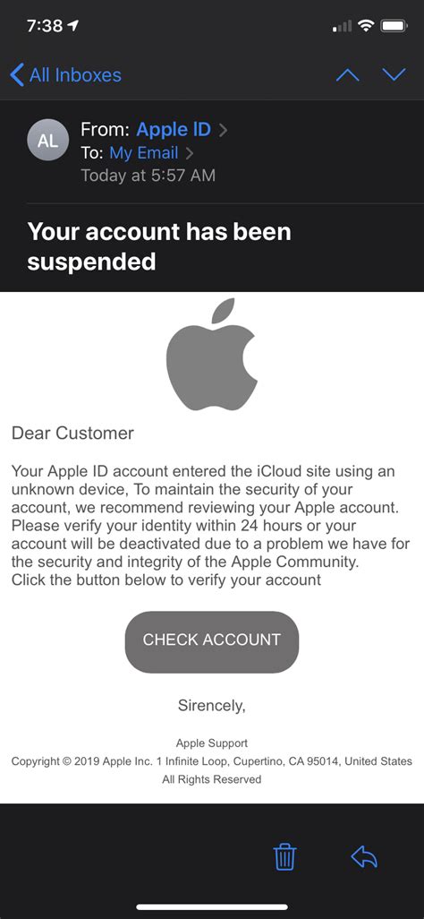 Email Scam Apple Community