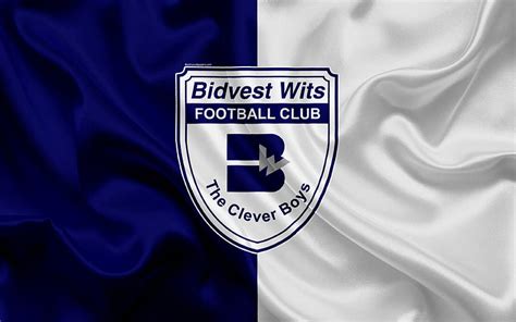 Bidvest Wits Fc Logo Blue White Silk Flag South African Football Club