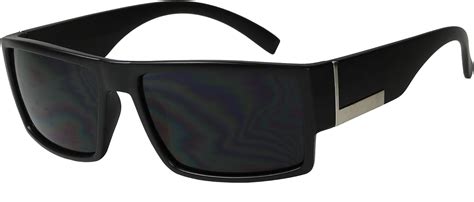 Basik Eyewear Mens Hardcore Shades Super Flat Top Dark Black Og Gangster Sunglasses Large At
