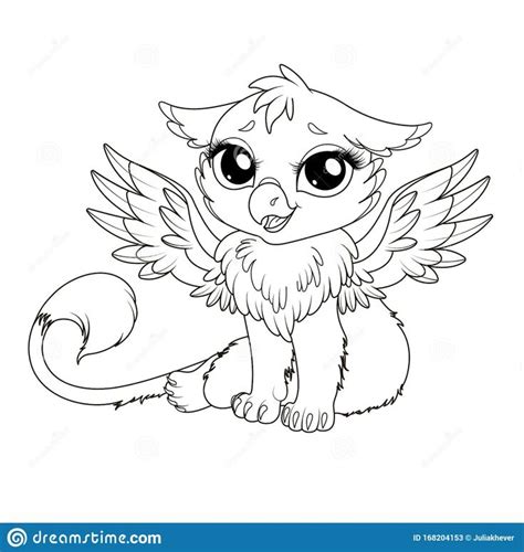 Baby Griffin Coloring Page Fantasy Drawings Coloring Pages Drawings