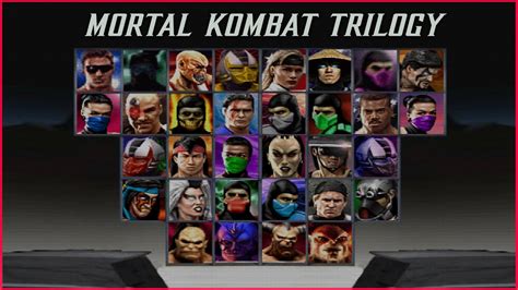 Mortal Kombat Trilogy Character Select Remake Youtube