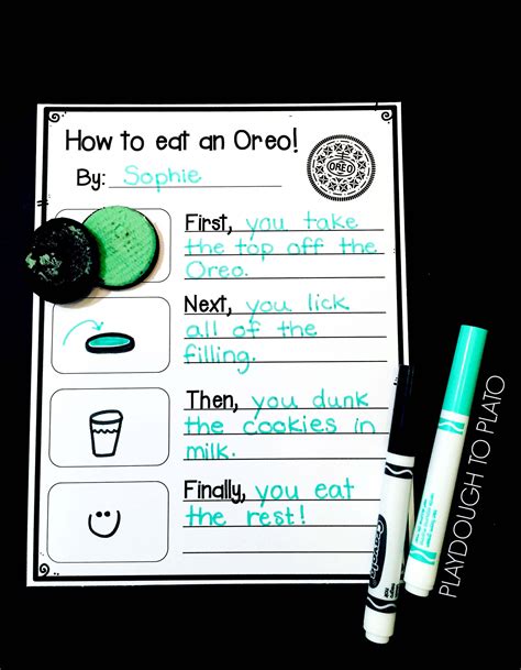 How to Eat an Oreo Writing Activity - Playdough To Plato