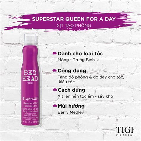 X T T O Ph Ng V L M D Y T C Tigi Bed Head Superstar Queen For A Day