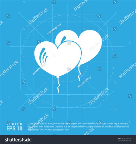 Heart Balloons Icons Stock Vector Royalty Free 562240768