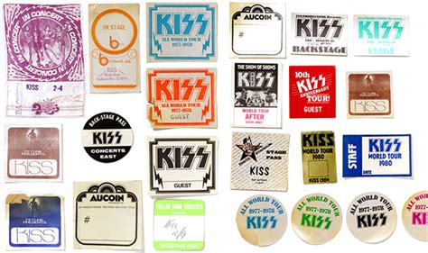 Vintage Kiss 70s Backstage Pass Set Collection On Ebay Kiss Asylum