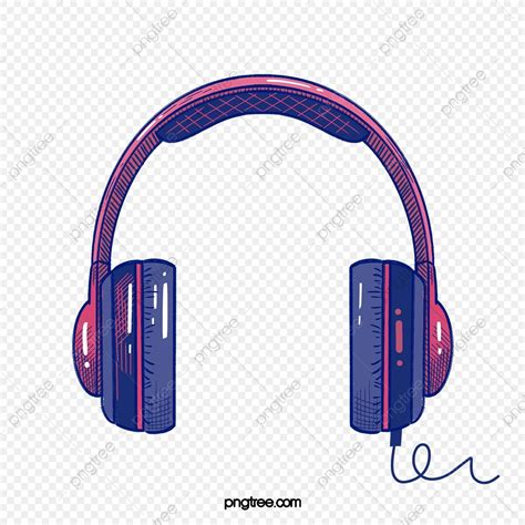 Blue Headphone Clipart Vector Blue Purple Headphones Headset Head