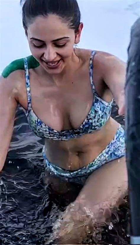 Actress Rakul Preet Singh Took Dip In Icy Cold Water Wearing Bikini In Minus 15 Degree Sangbad