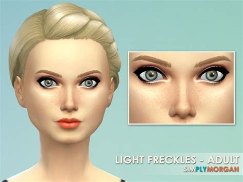 Simply Morgan Light And Heavy Freckle Recolors Sims 4 Downloads