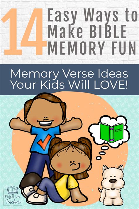 14 Easy Memory Verse Activities For Kids