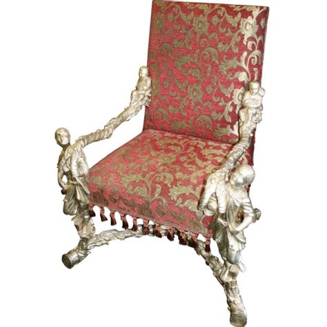 Our exposed carved wood chairs offer yet another opportunity for customization. Ornate Carved Wood Silver Leaf Throne Chair
