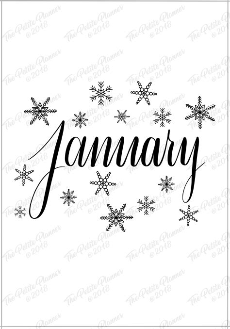 January Cover Page Printable Printable Word Searches