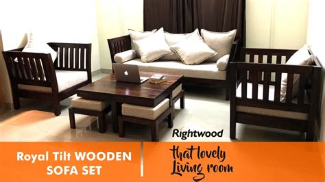 The drawing room is a formal room, mostly for entertaining the guests. Sofa set design - Royal tilt wooden sofa by Rightwood furniture. Decorating the living room ...