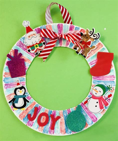 Paper Plate Christmas Wreath Craft  Glitter On A Dime