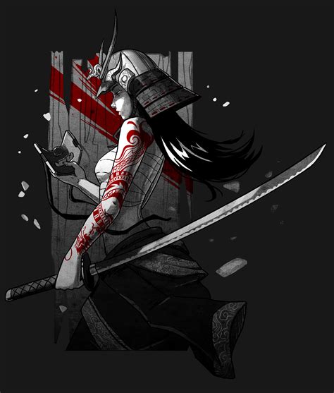 Female Samurai By Ryanjamesart On Newgrounds