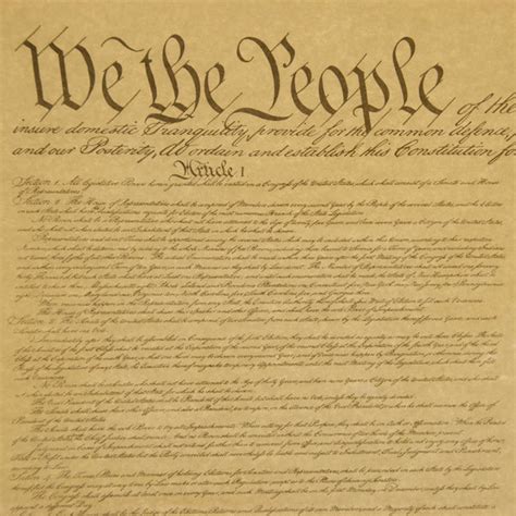 Us Constitution Poster Single Page Full Size National Archives Store