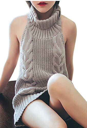 Japanese Lifestyle Sexy Backless Knit Turtleneck Sweater Otaku Kami